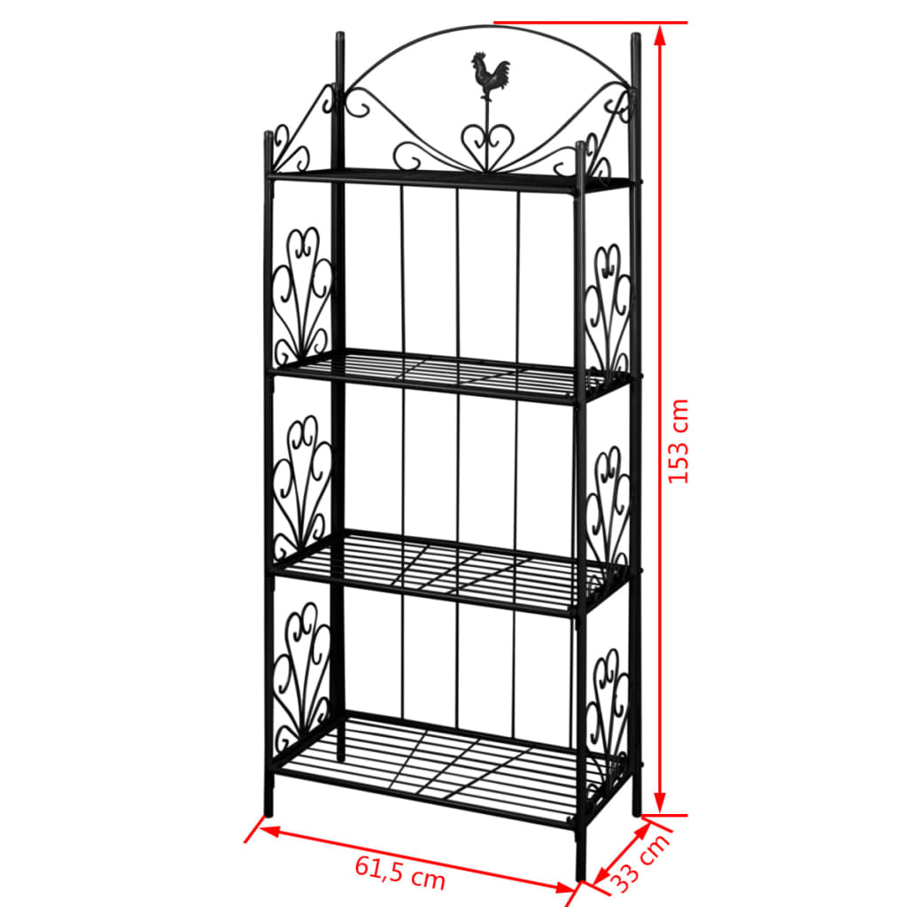 Plant Rack Square Black - Simple deals