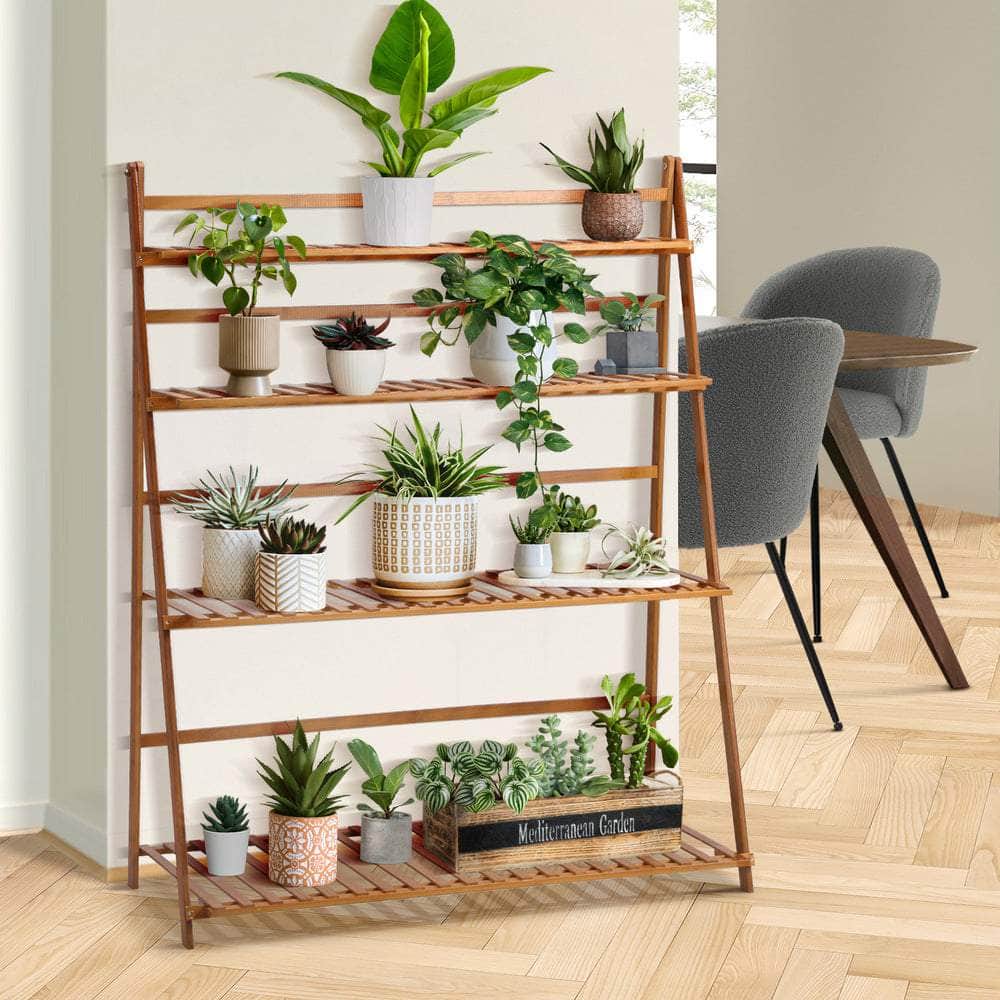 Planter Store Display Tree Rack Plant Shelf Rack Display Stand 4-tier Indoor Outdoor