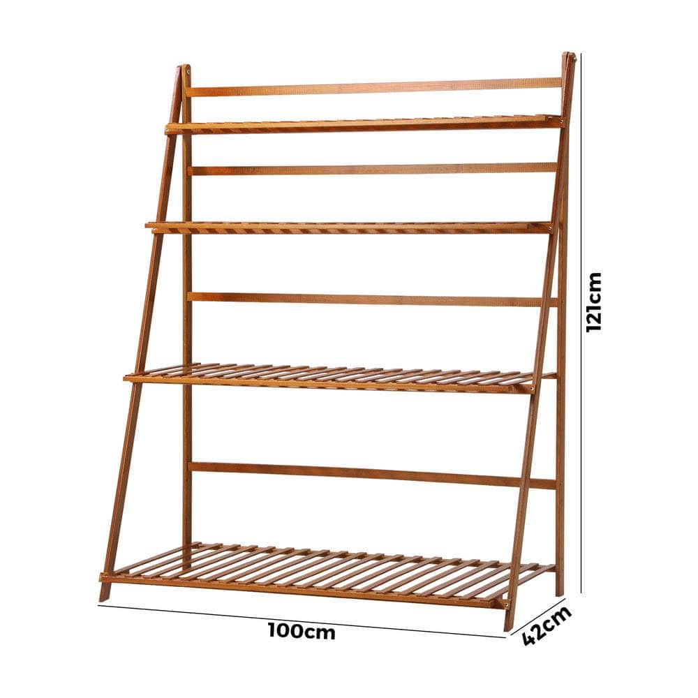Plant Shelf Rack Display Stand 4-tier Indoor Outdoor