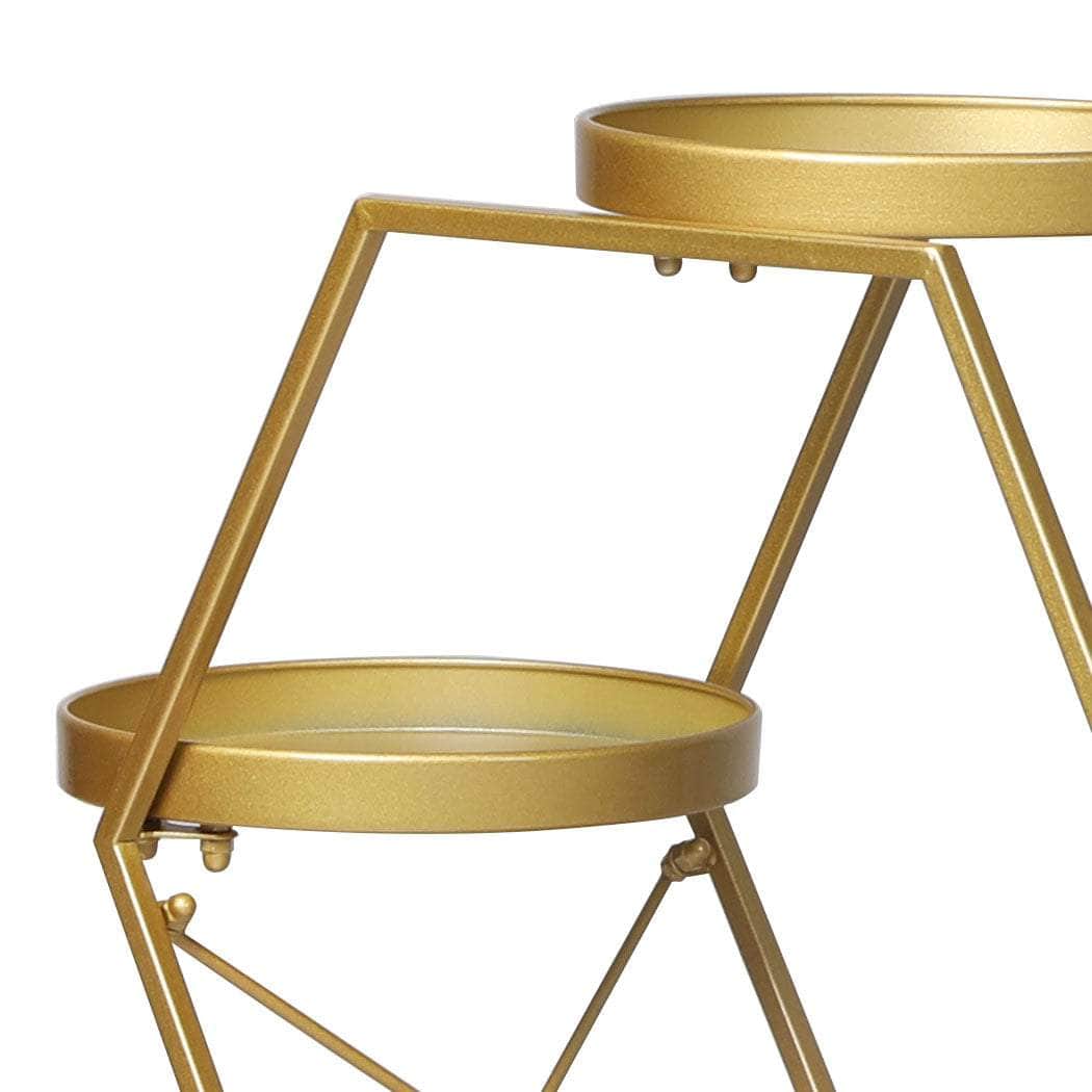 Plant Stand Garden Outdoor Indoor Gold