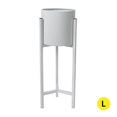 Plant Stand Garden Planter Metal White Large