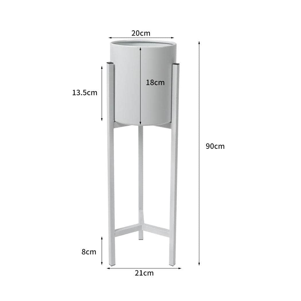 Plant Stand Garden Planter Metal White Large