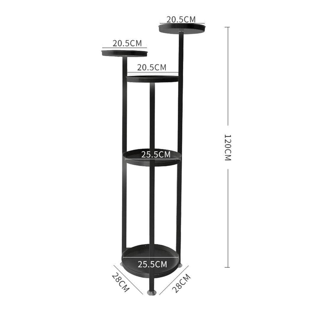 Plant Stand Outdoor Indoor Flower Black Large