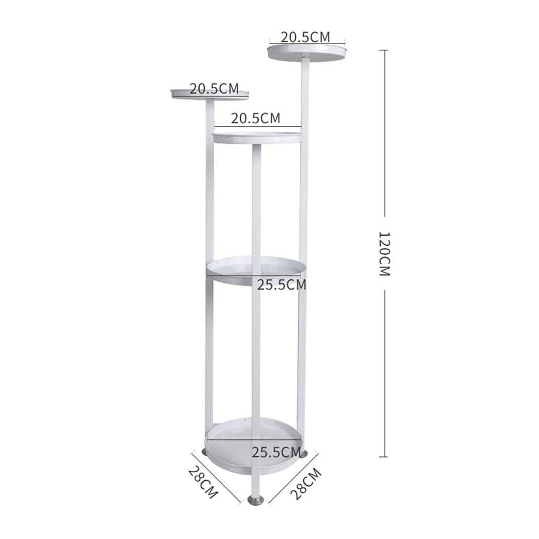 Plant Stand Outdoor Indoor Flower White Large