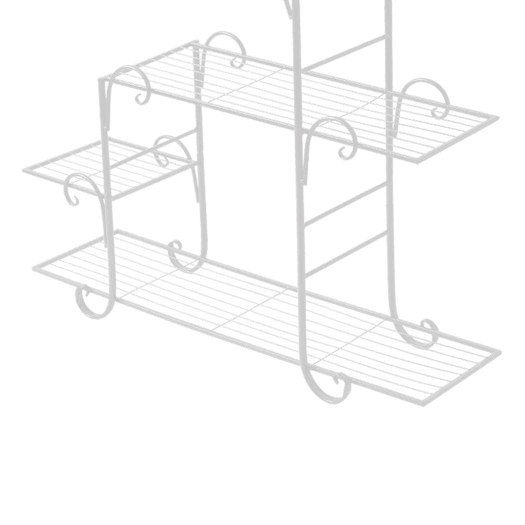 Plant Stand Outdoor Indoor Metal - White
