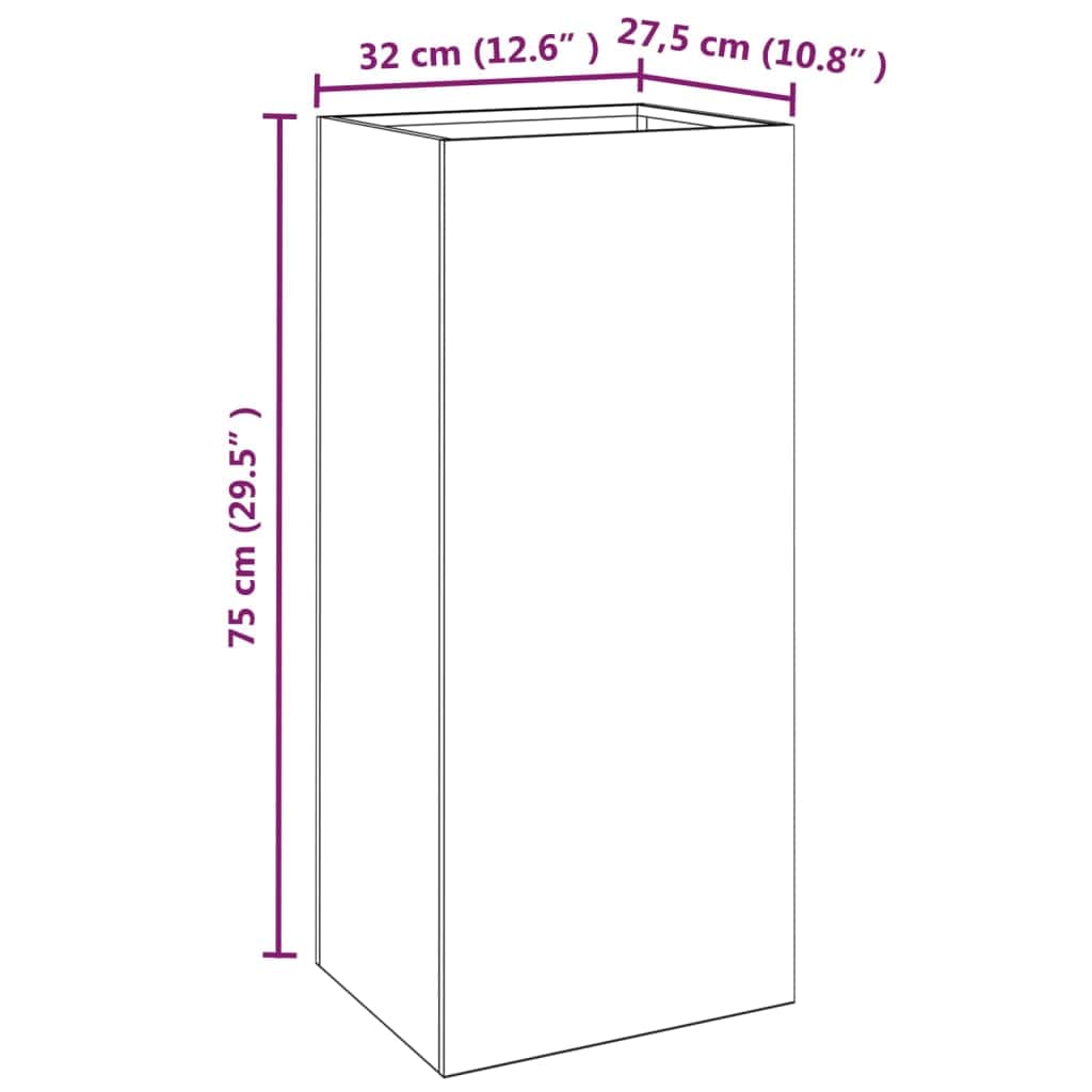 Planter Anthracite Cold-rolled-Steel - Steel finish