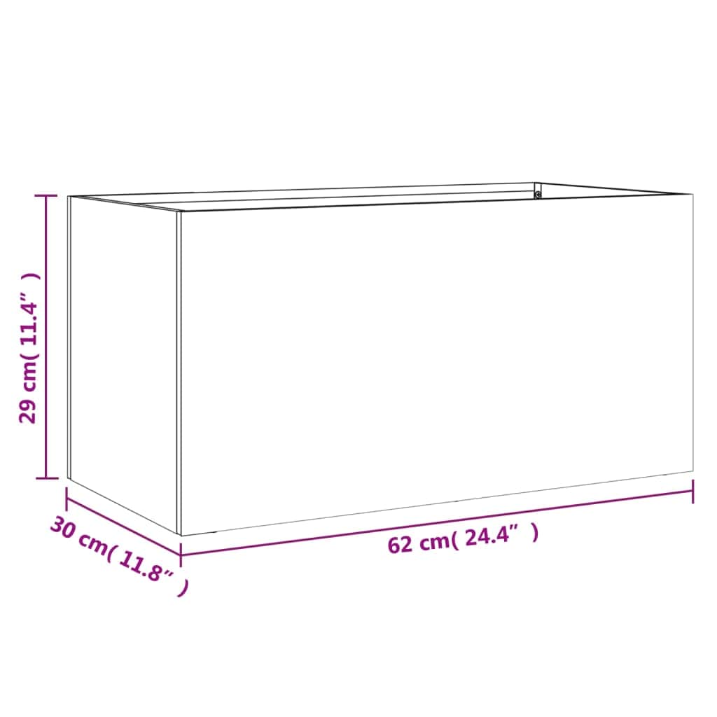 Planter Anthracite Cold-rolled Steel - Steel finish