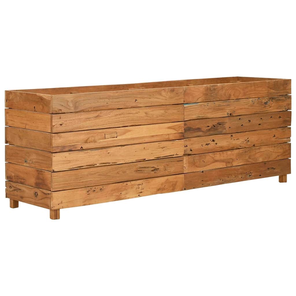 Planter Recycled Teak and  Steel
