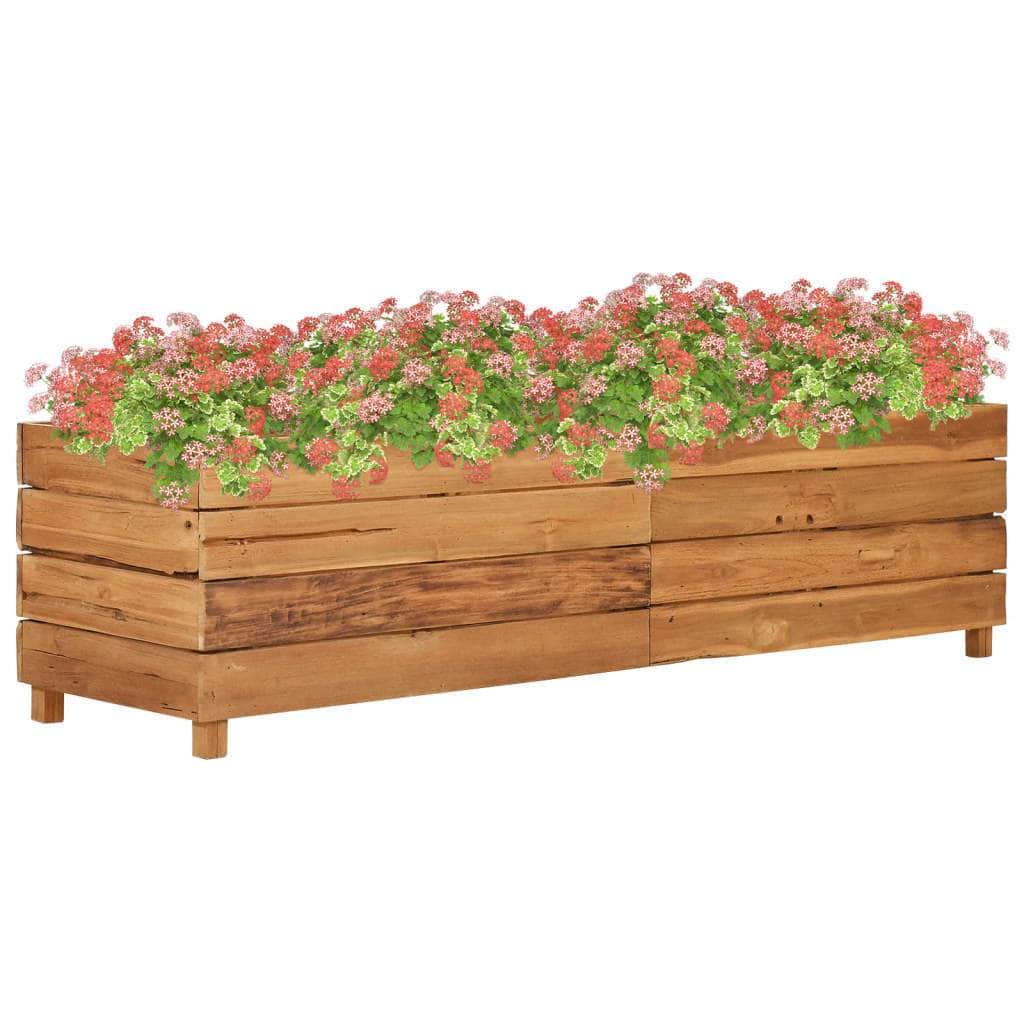 Planter, Recycled Teak and Steel