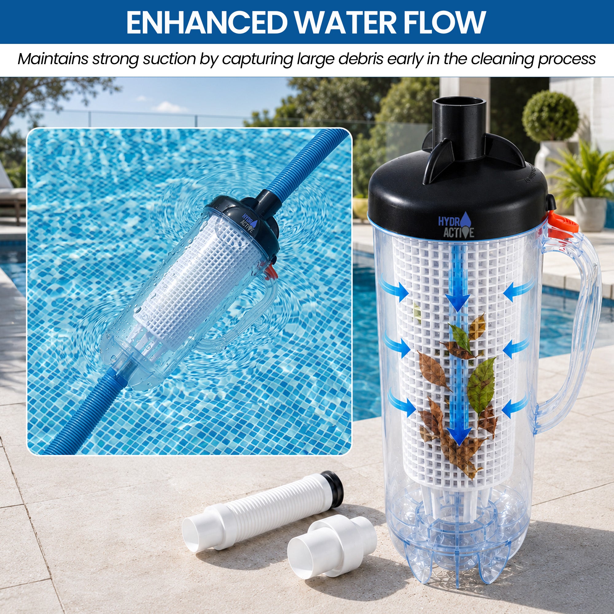 Pool Leaf Canister Inline Debris Catcher | Simpledeals
