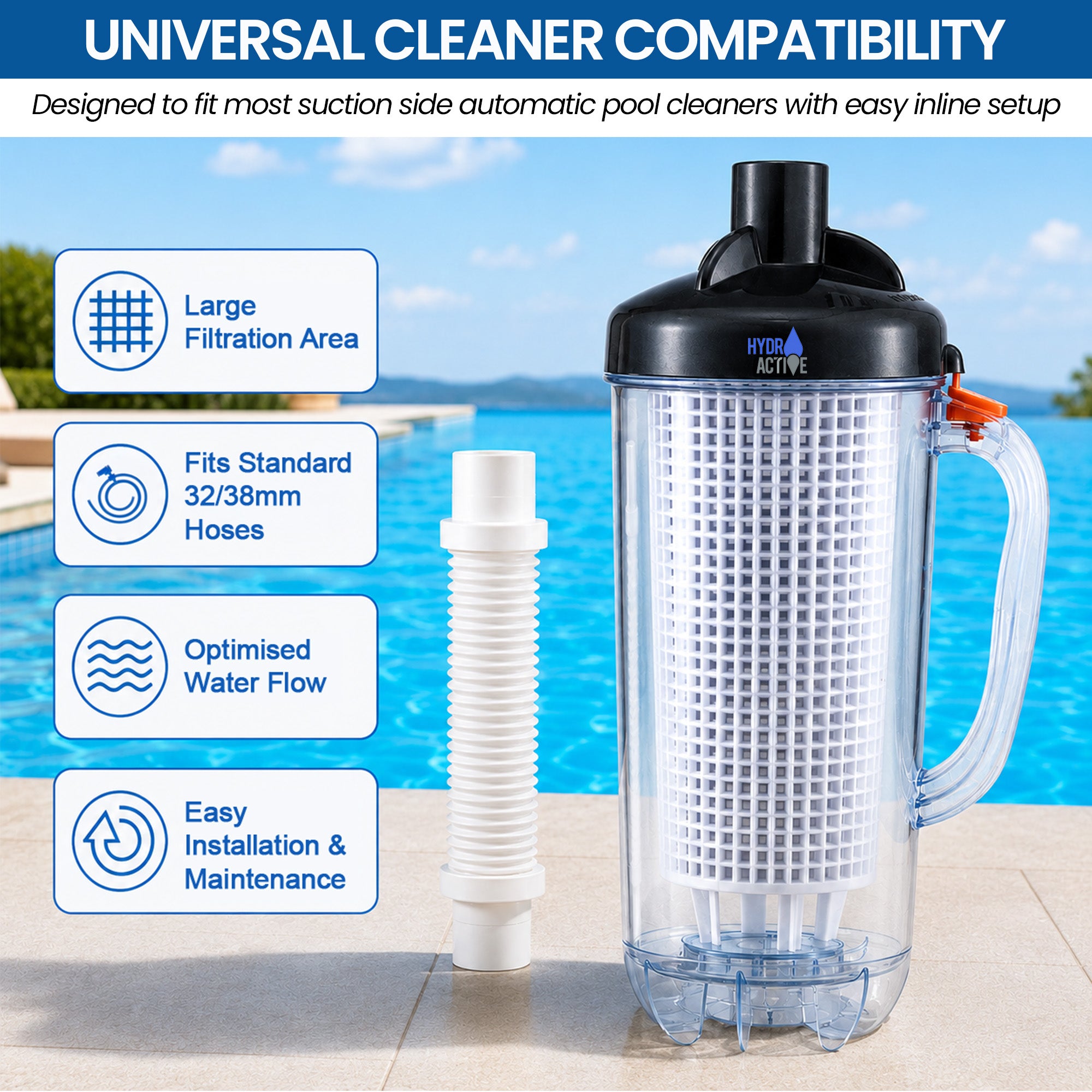 Pool Leaf Canister Inline Debris Catcher | Simpledeals