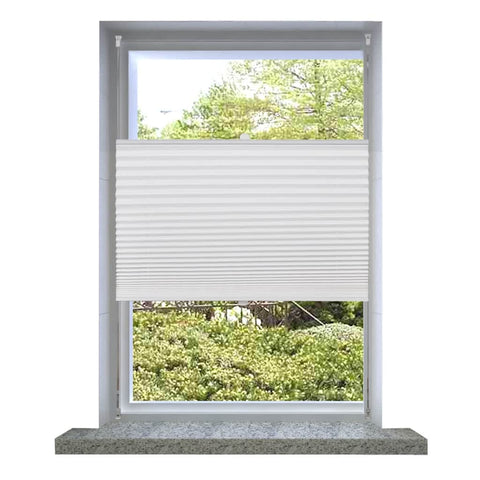 Plisse Blind  White Pleated Blind Crepe fabric