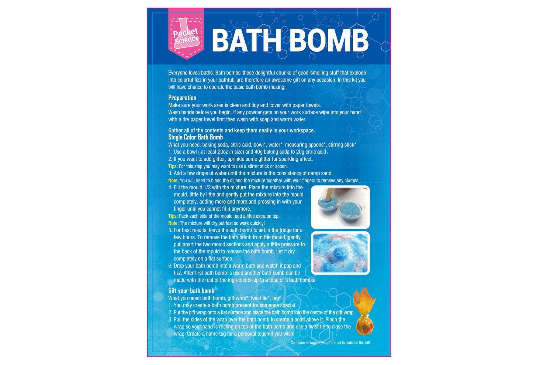 Pocket science bath bomb