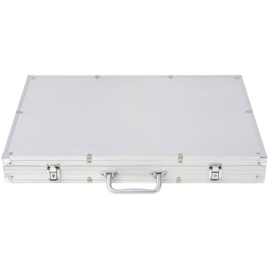 Poker Set with 1000 Laser Chips Aluminium