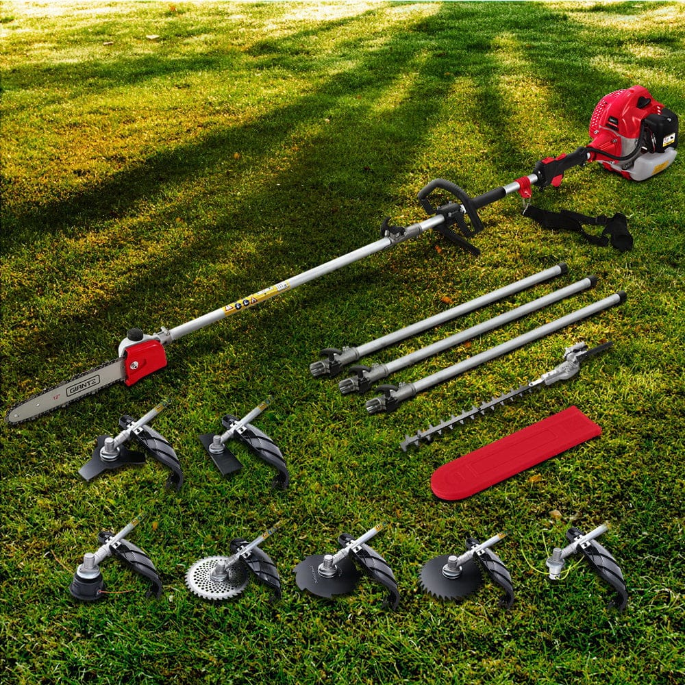 Pole Chainsaw 62CC Petrol Brush Cutter Whipper Hedge Trimmer 9 IN 1 with Chainsaws - photo 8