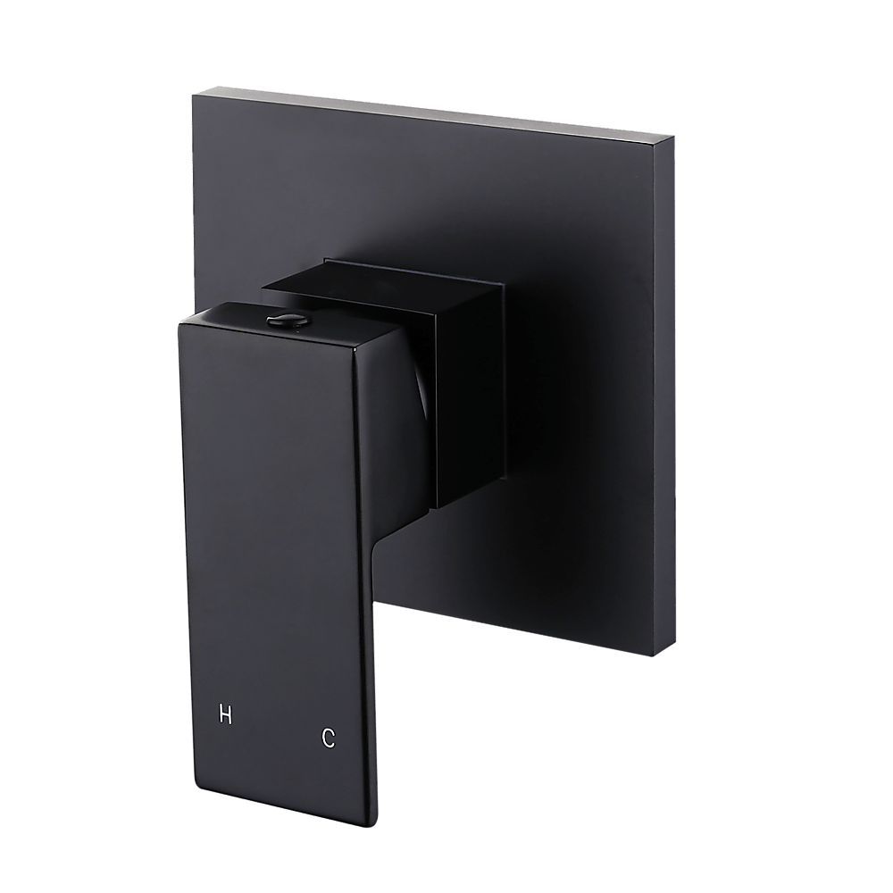 Polished Black Bathroom Shower Wall Mixer w/ WaterMark