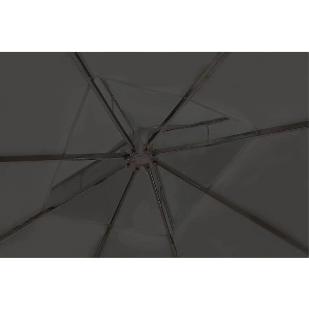 Poly Rattan Gazebo with Dark Grey Roof
