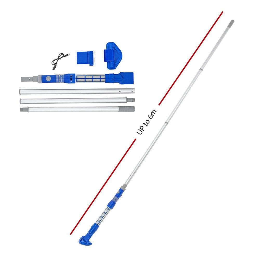 Pool Cleaner Cordless With Pole Swimming Pool Automatic Vacuum 6M
