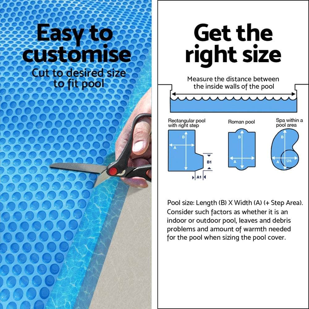 Pool Cover 600 Micron 7x4m Swimming Pool Solar Blanket Blue