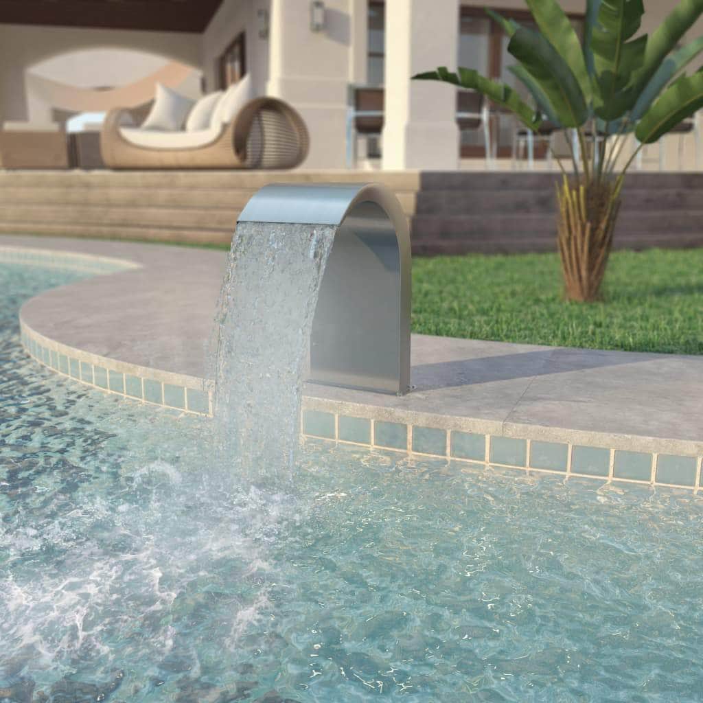Pool Fountain Stainless Steel, Silver - Simple deals
