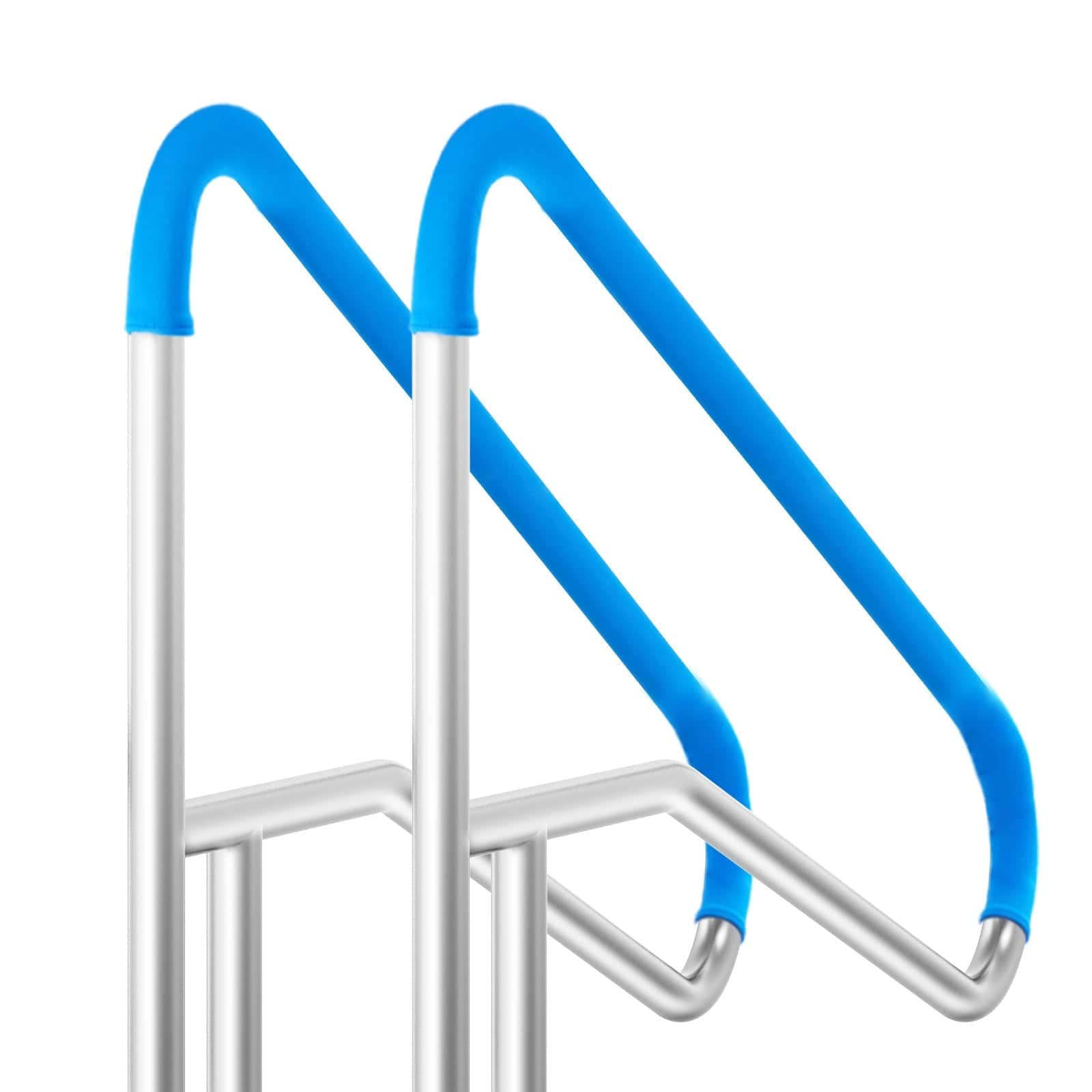 Pool Handrail 2 Pcs 55 X 32 Inch Stainless Steel With Base Plate For