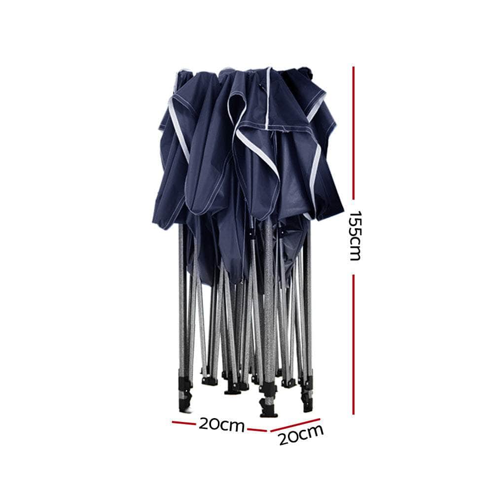 Pop Up 3X3M Folding Tent - Navy