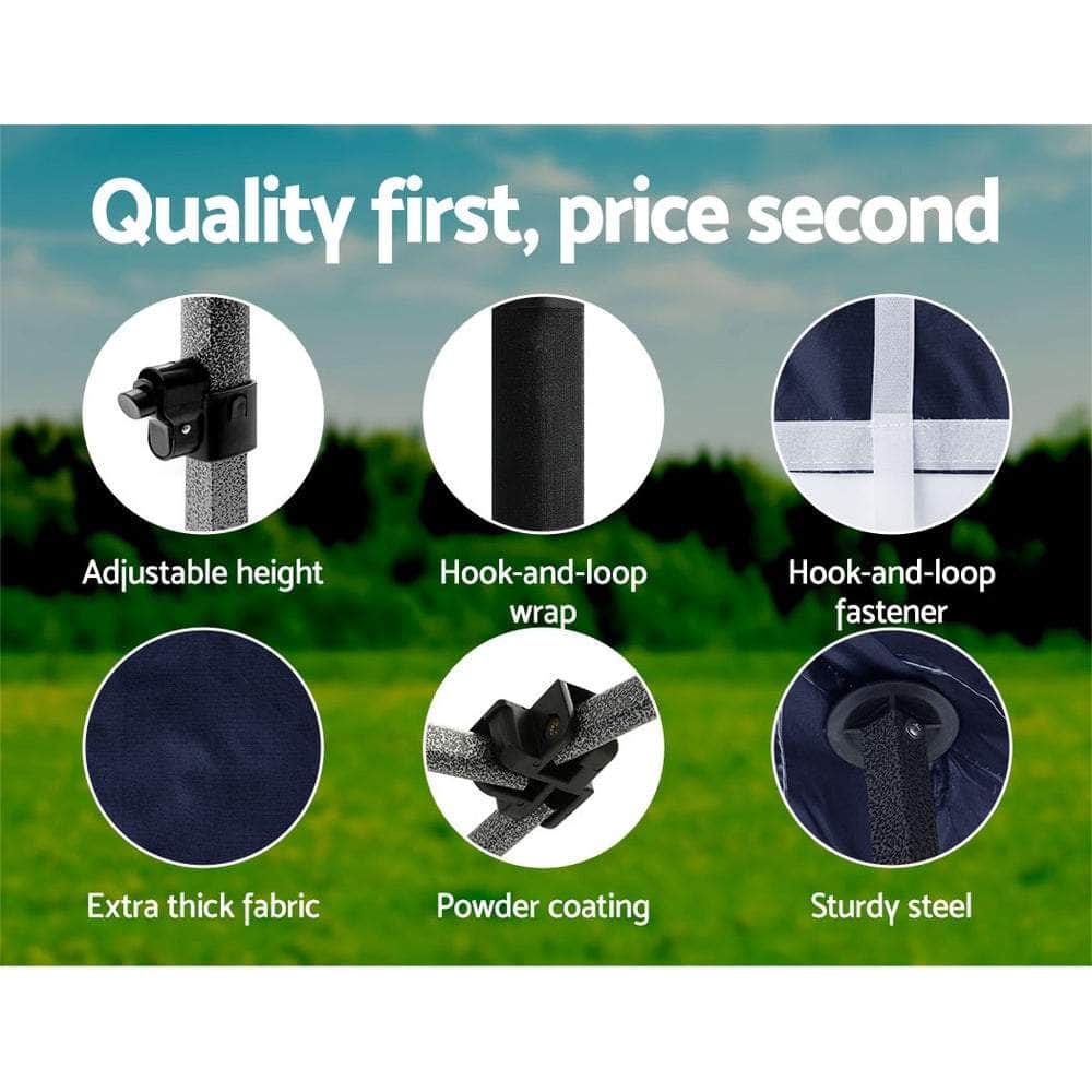 Pop Up 3X3M Folding Tent - Navy