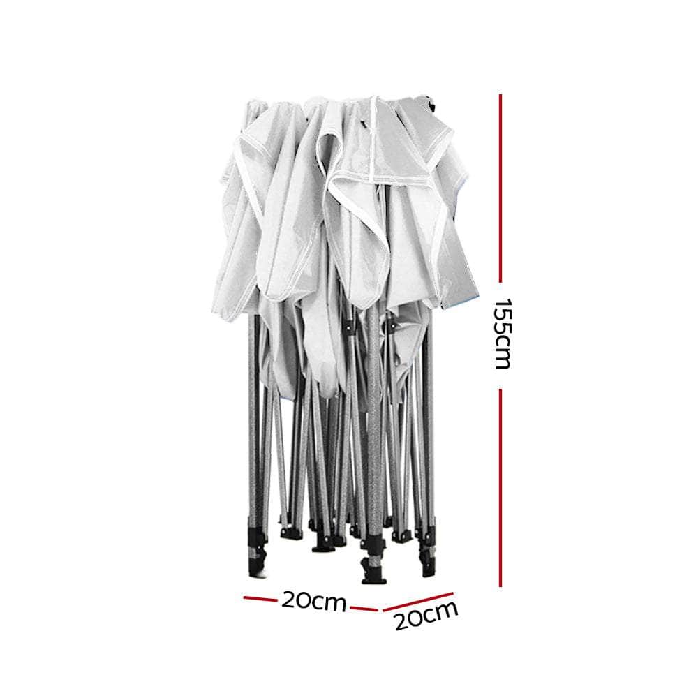 Pop Up 3X6M Folding Tent - White