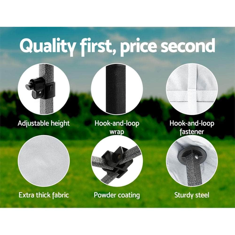 Pop Up 3X6M Folding Tent - White