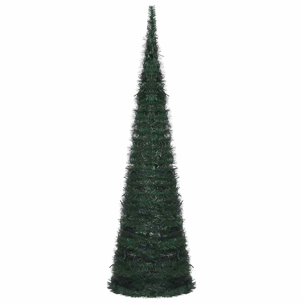 Pop-up String Artificial Christmas Tree with LED Green 150 cm
