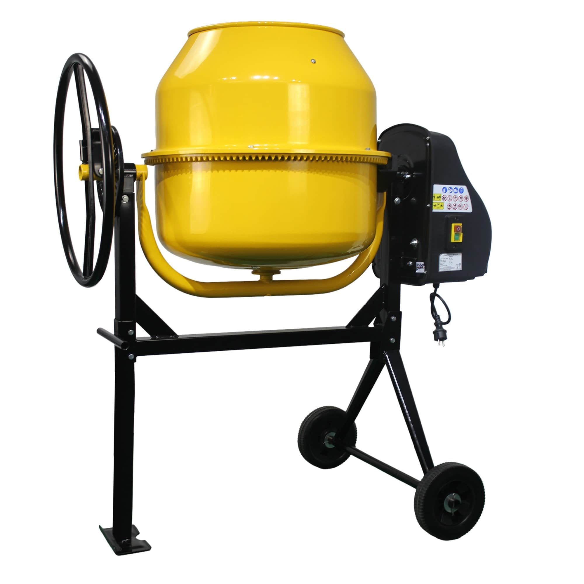 Portable 140L Concrete Cement Mixer Sand Gravel Dual Mix Blades & Tipper Lock 550W