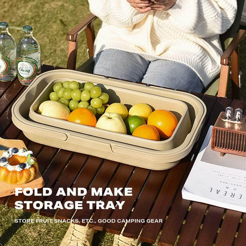 Portable 2-in-1 Outdoor Basket with Lid