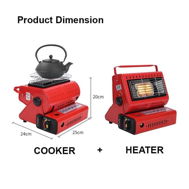Portable Butane Gas Heater - Red Au