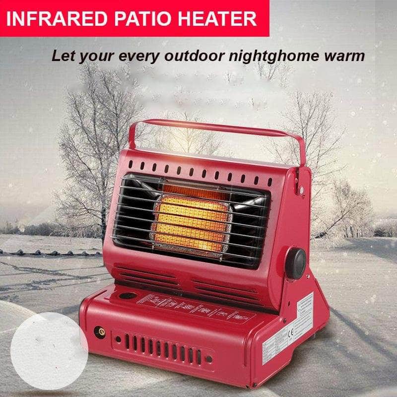Portable Camping Hiking Butane Gas Heater - Red Au