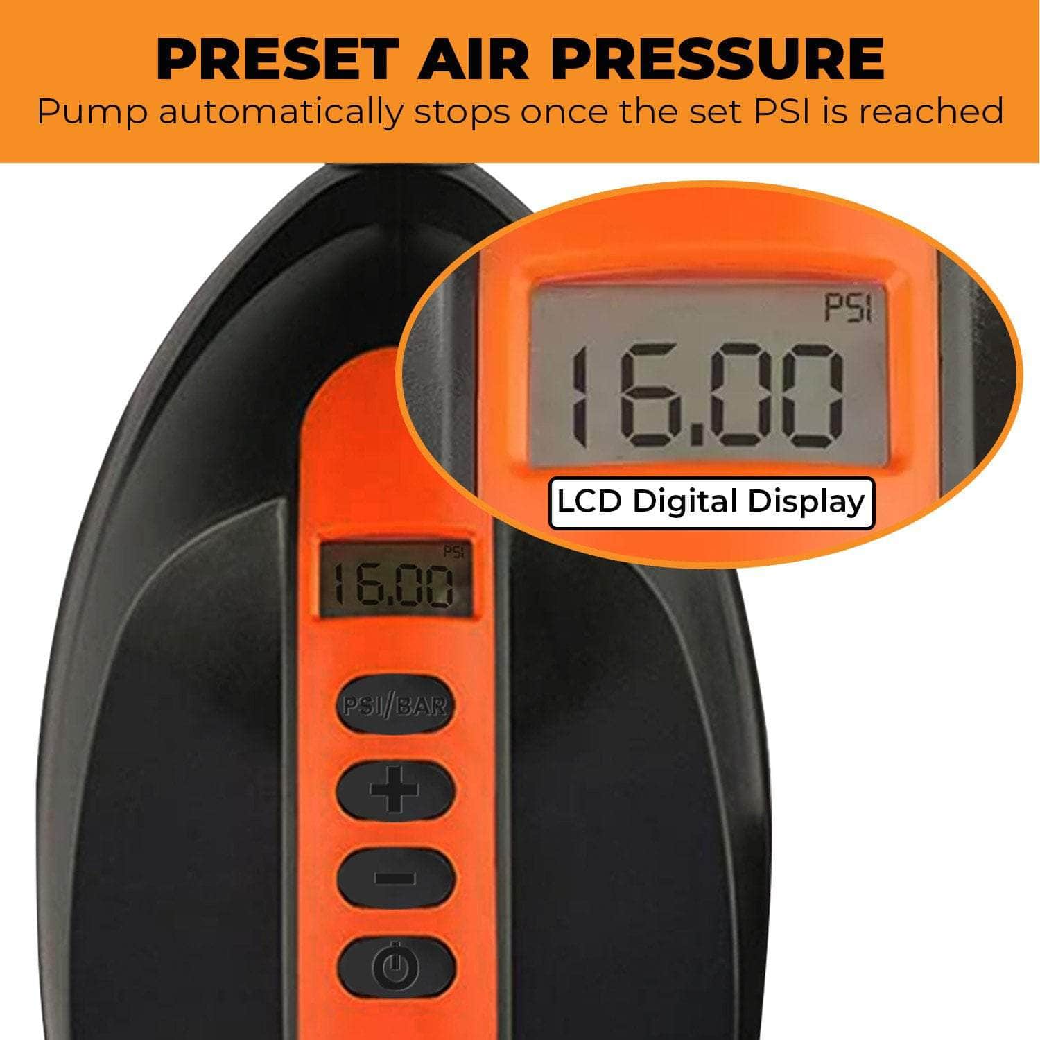 Portable Electric Air Pump 12V for Inflatable Paddle Boards, outdoor living