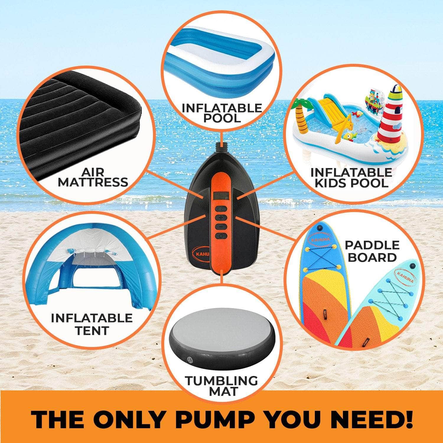 Portable Electric Air Pump 12V for Inflatable Paddle Boards with outdoor living