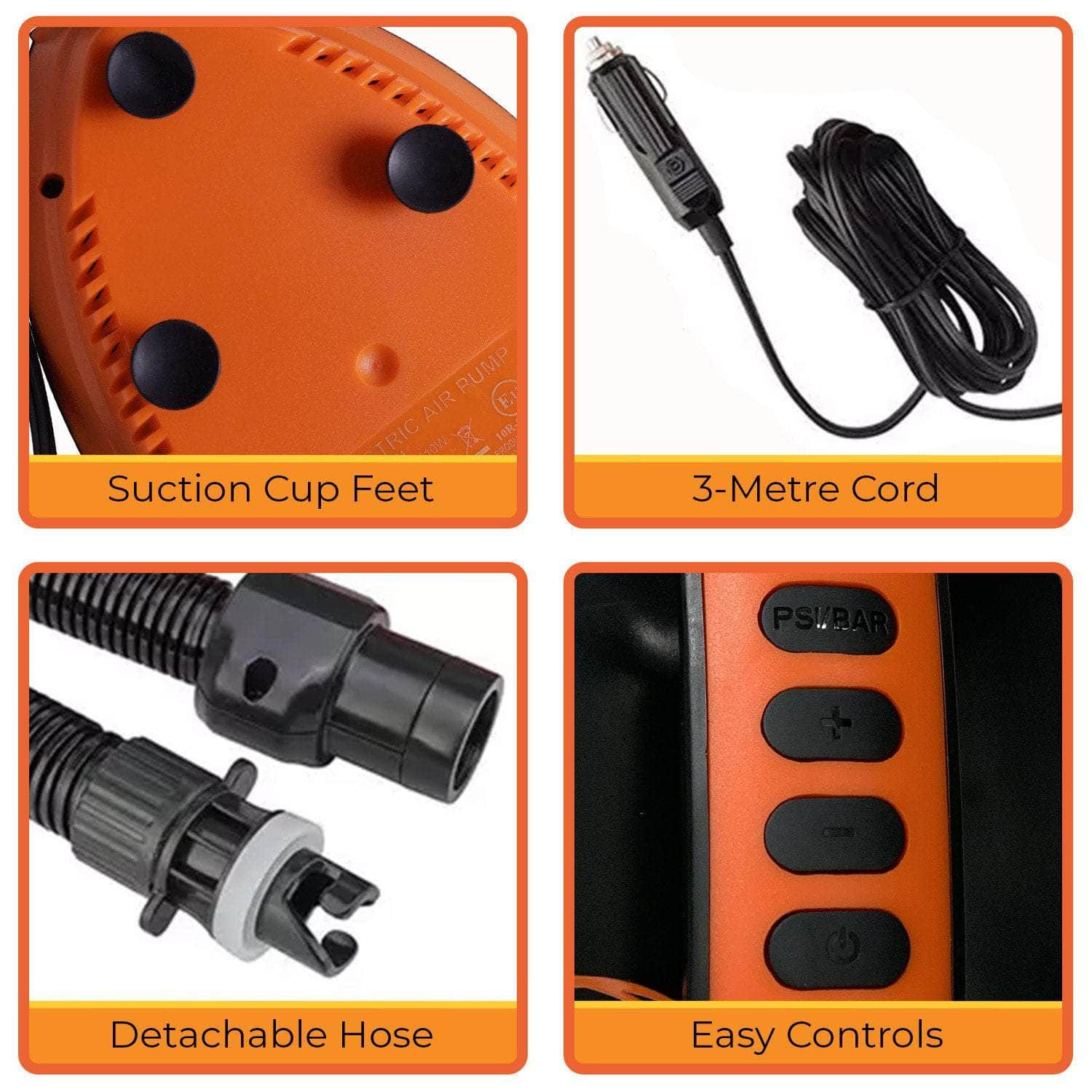 Portable Electric Air Pump 12V for Inflatable Paddle Boards - outdoor living - photo 9