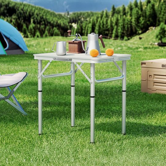 Folding Camping Table 60cm Adjustable Height Portable Outdoor Table | 60Cm