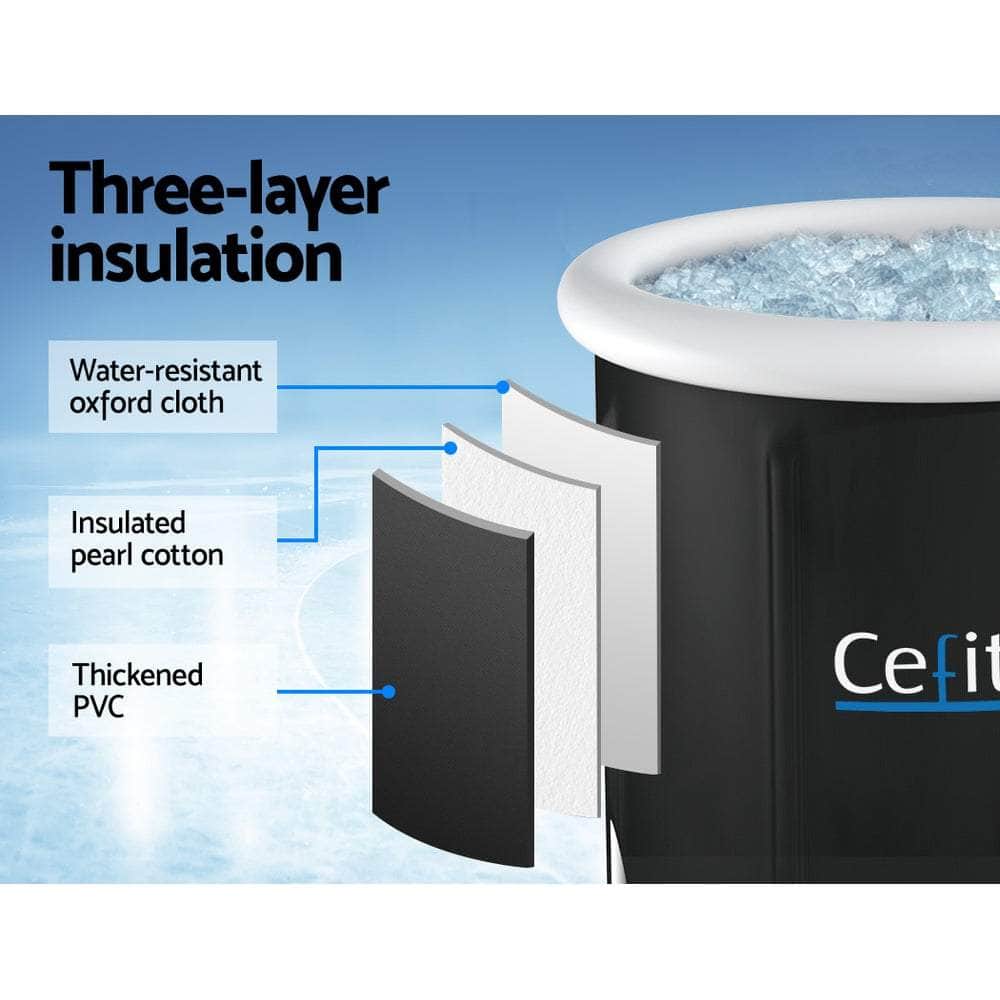 Portable Ice Bath Tub Inflatable Folding Bathtub Spa Massage
