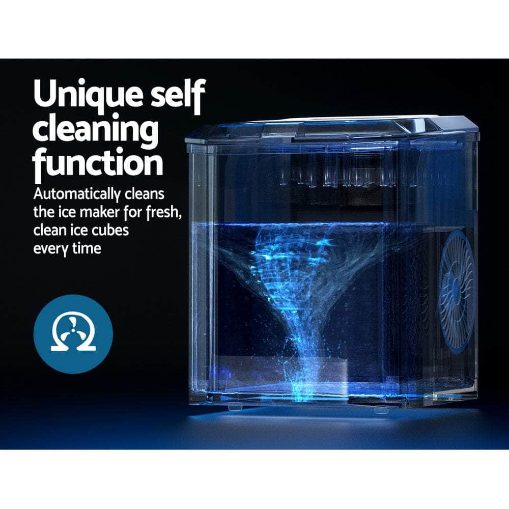 Portable Ice Maker Machine Ice Cube 12Kg Bar Countertop Stainless Steel