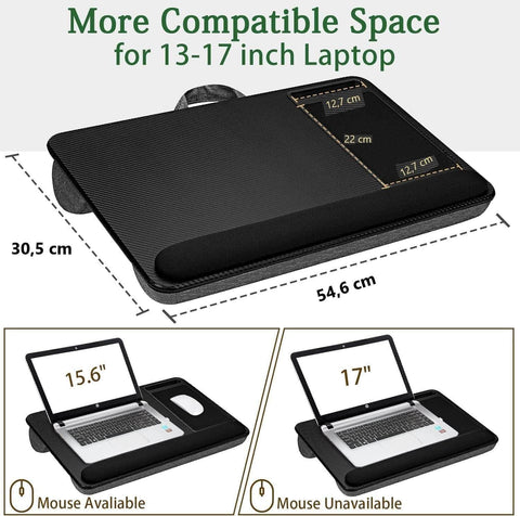 Portable Laptop Desk With Device Ledge, Mouse Pad, And Phone Holder (Silver, 40Cm)