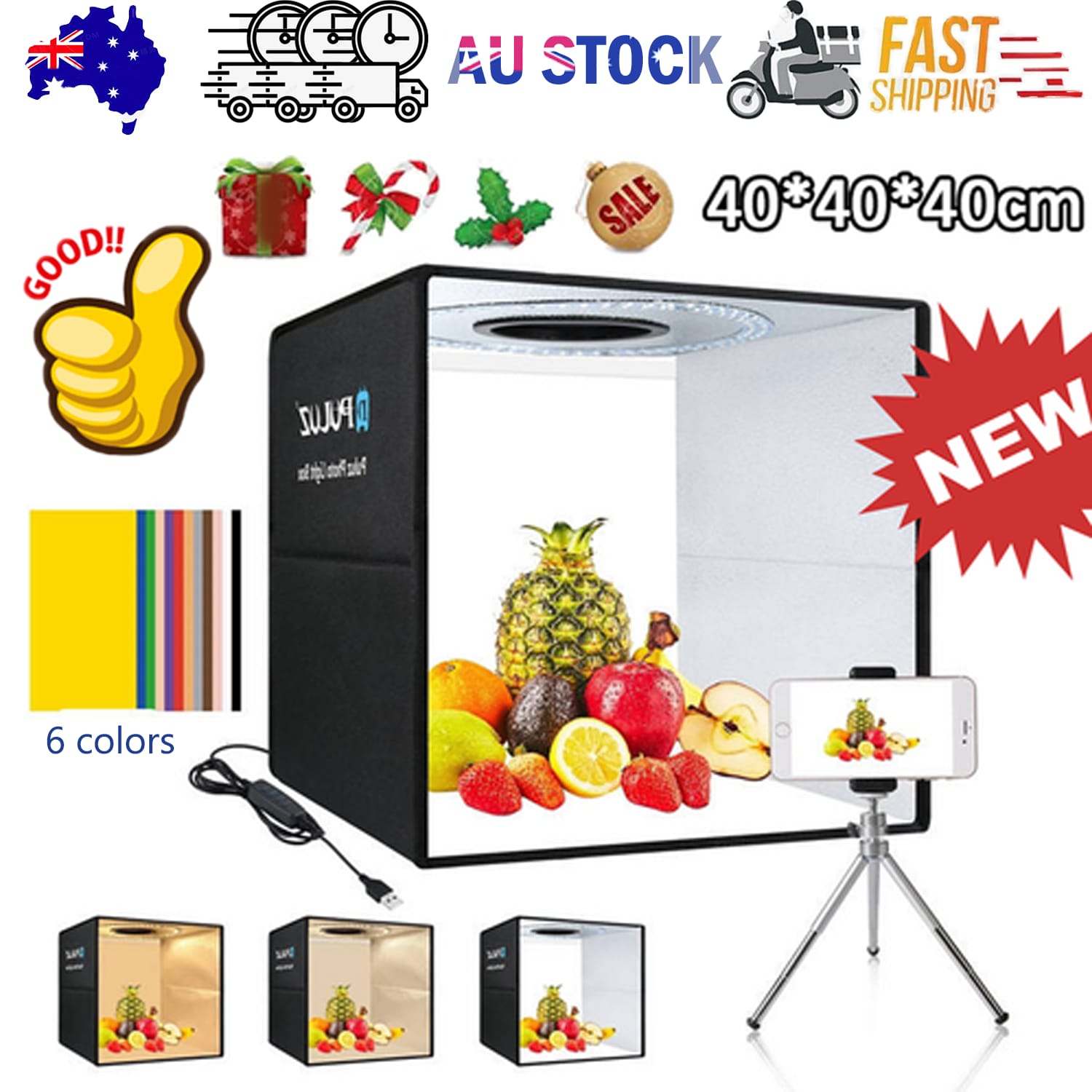 Illuminate Your Shots: Portable 30Cm Photo Studio Led Tent with Camping Appliances - photo 17