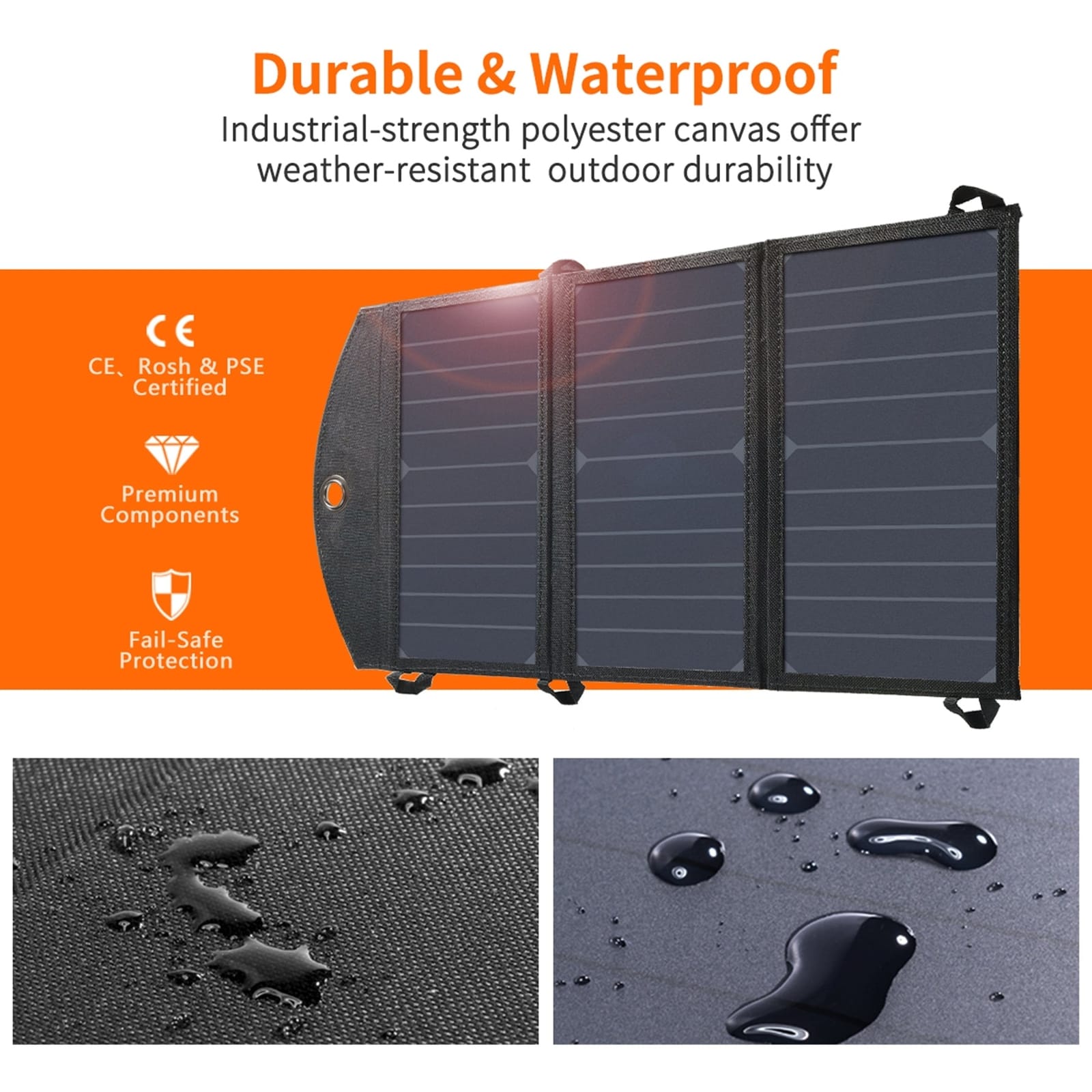 19W Portable Solar Panel Charger Sunpower Panels Dual Usb Charger - Portable Solar Panels