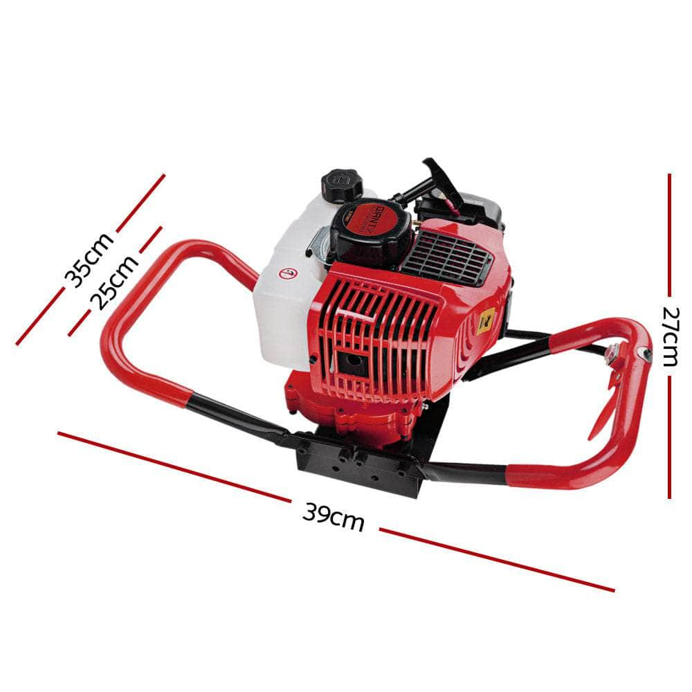 Post Hole Digger Only 66CC Petrol Motor Drill Borer Fence Auger Bits