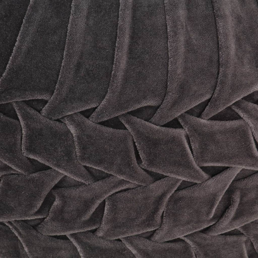 Pouffe Cotton Velvet Anthracite
