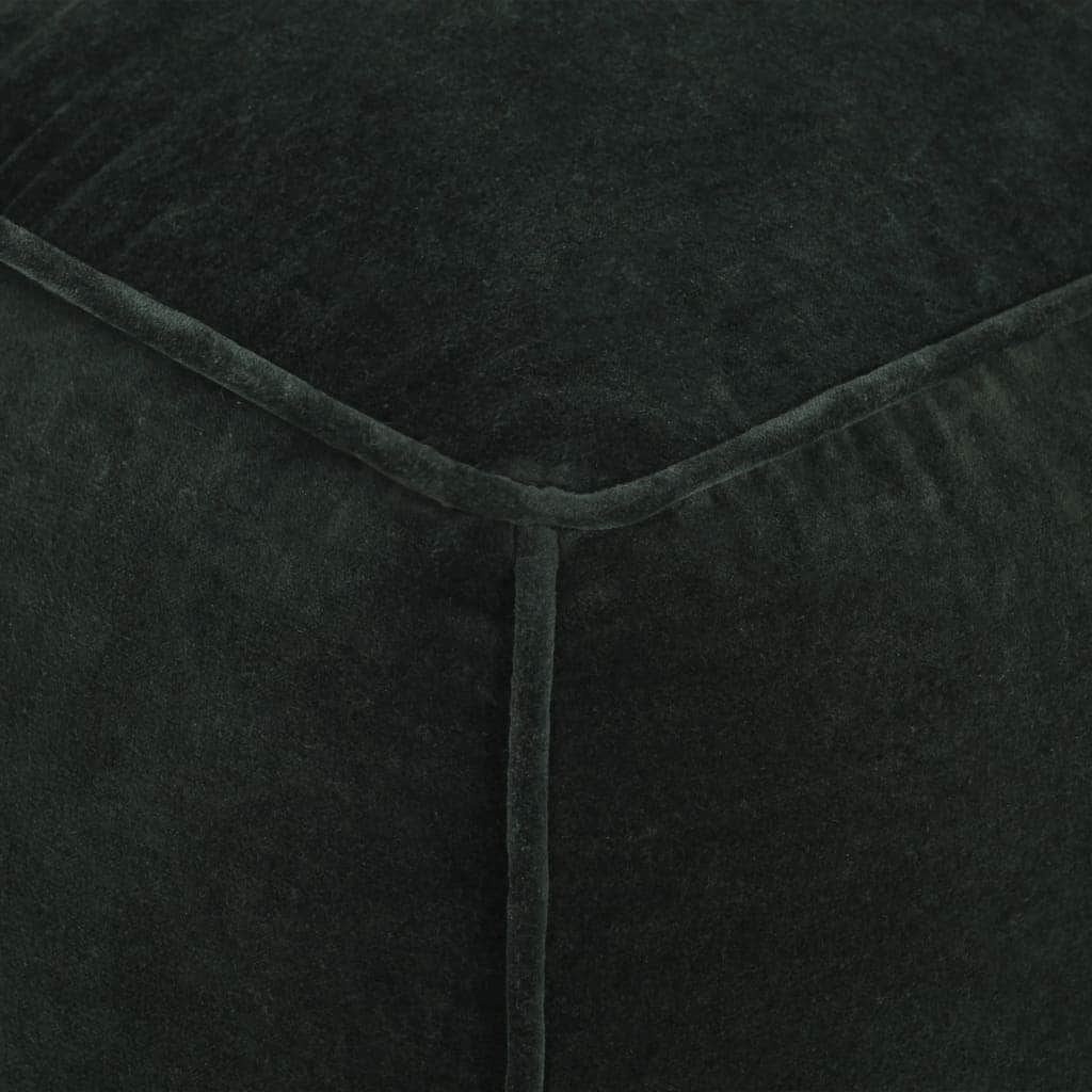 Pouffe Cotton Velvet  Forest Green