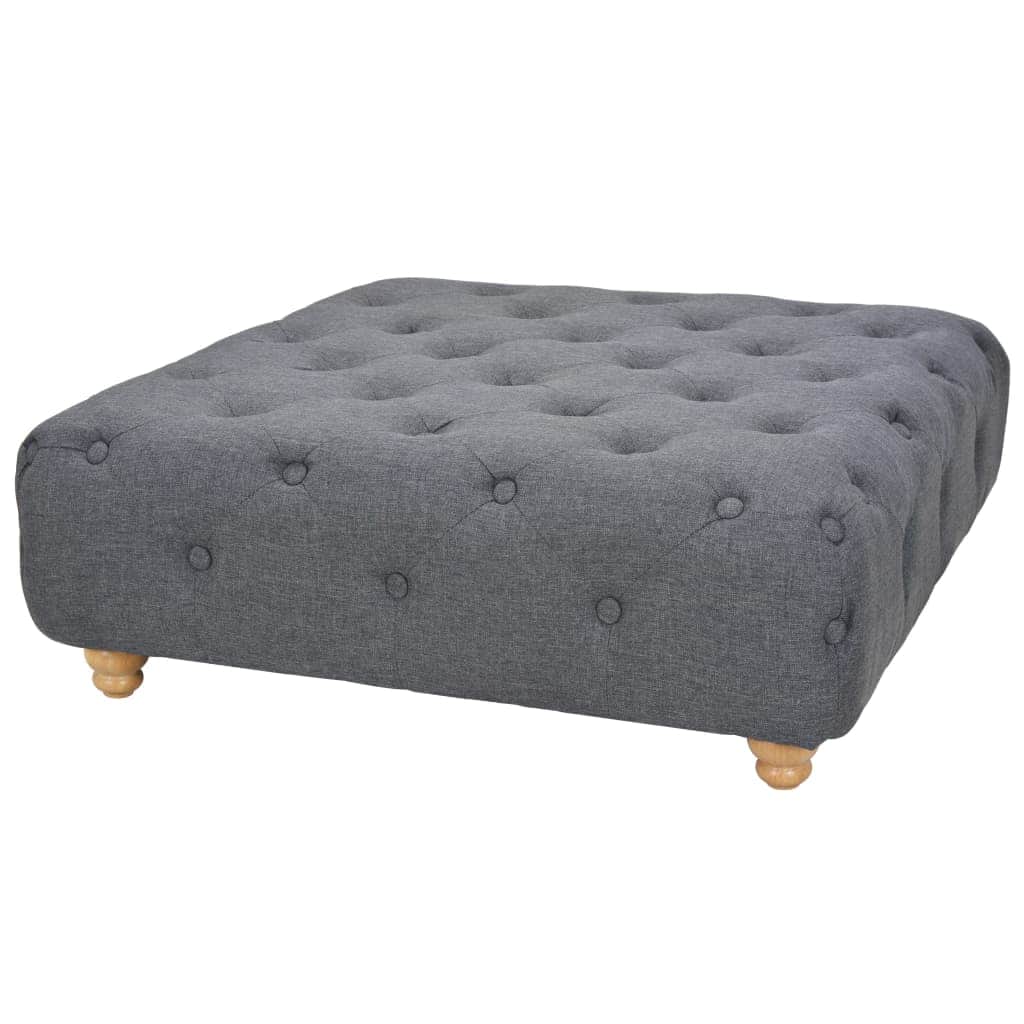 Pouffe Fabric Dark Grey - Foot Rests