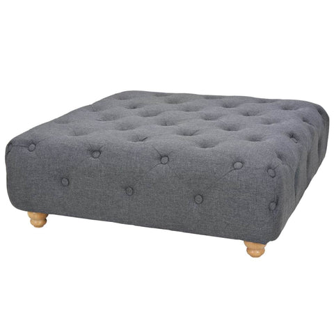 Pouffe Fabric Dark Grey