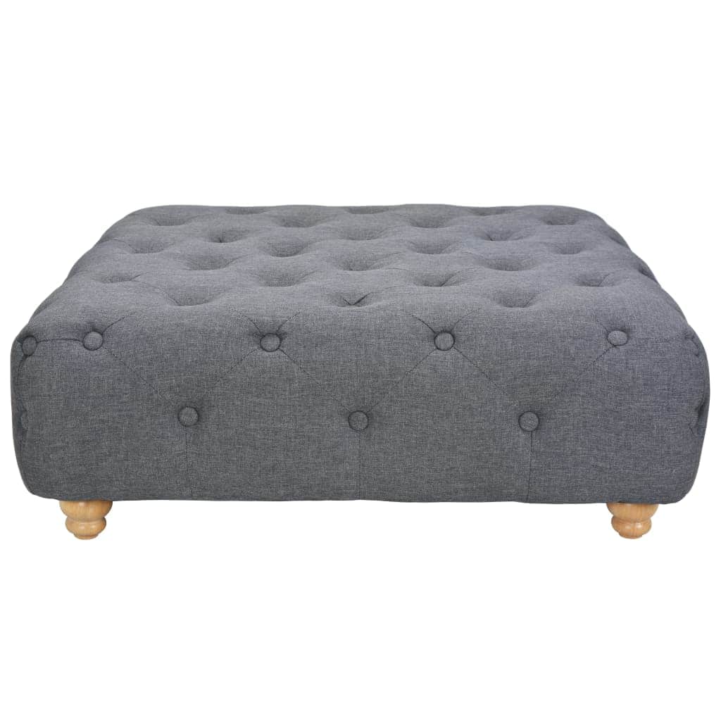 Grey colour - Pouffe Fabric Dark Grey