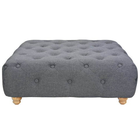 Pouffe Fabric Dark Grey